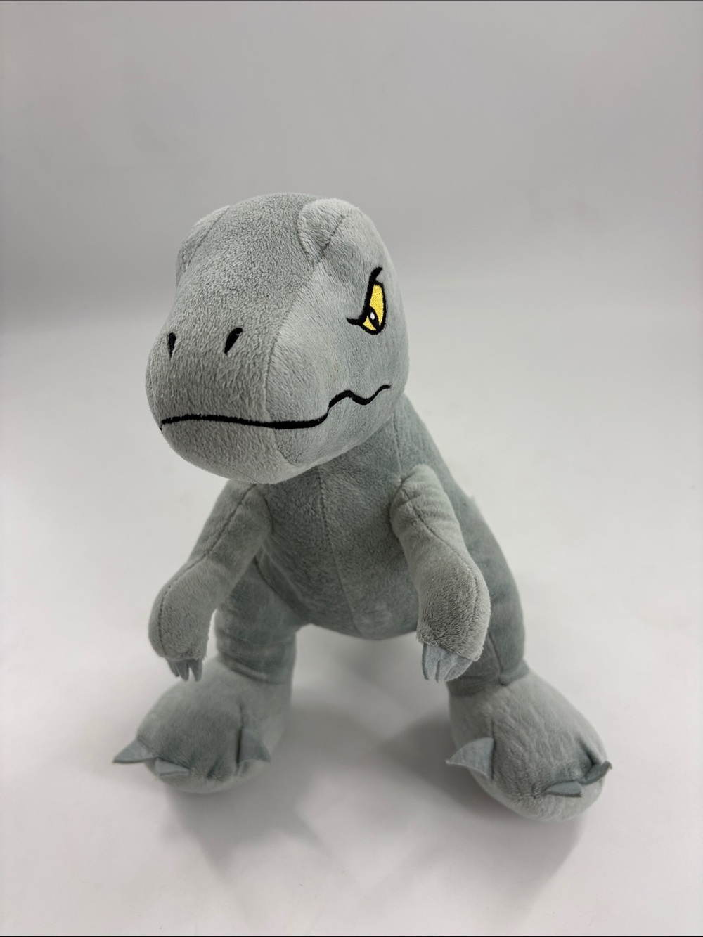 Gray Dino Plush Stuffed Animal - Soft Kids Toy - Picture 3 of 6